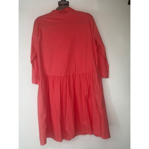 Tuckernuck Women's Poppy Pink Cotton Poplin Royal Shirt Dress Mini XL - Picture 7 of 8